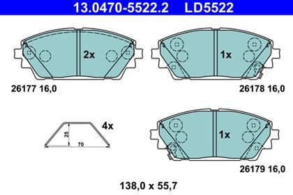Bremsbelagsatz Ceramic vorne Mazda