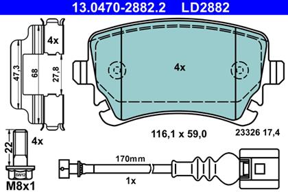 Bremsbelagsatz Ceramic hinten VW