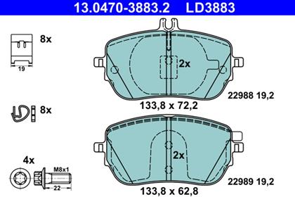 Bremsbelagsatz Ceramic vorne Mercedes