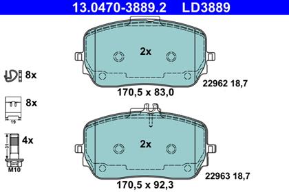 Bremsbelagsatz Ceramic vorne Mercedes