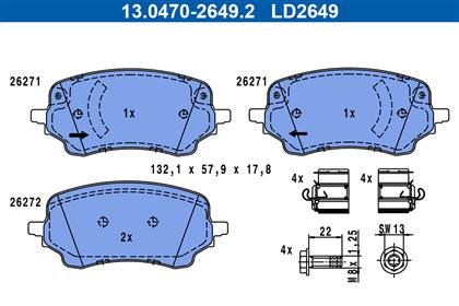 Bremsbelagsatz Ceramic vorne Ford