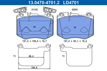 Bremsbelagsatz Ceramic vorne Mercedes