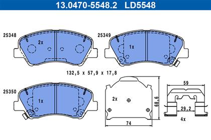 Bremsbelagsatz Ceramic vorne