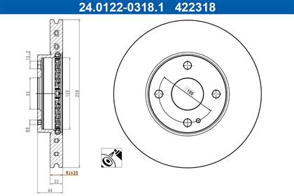 Bremsscheibe belüftet vorne Mazda