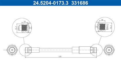 Bremsschlauch hinten VAG