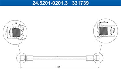 Bremsschlauch hinten Audi