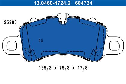 Bremsbelagsatz vorne Porsche