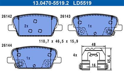 Hart Brakes BHCF.62006.04 Bremsbeläge-Set Vorne – Keramik-Beläge & Gebohrte Rotoren
