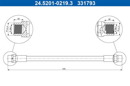 Bremsschlauch hinten BMW