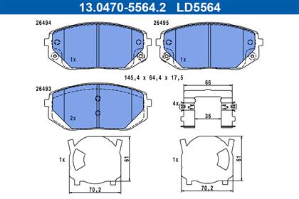 Bremsbelagsatz Ceramic vorne Hyundai