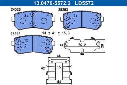 Bremsbelagsatz Ceramic hinten