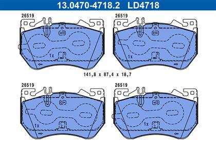 Bremsbelagsatz Ceramic vorne Mercedes