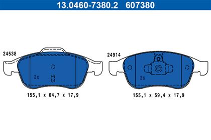 Bremsbelagsatz vorne