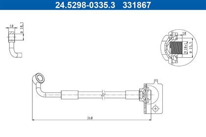 Bremsschlauch vorne rechts Hyundai