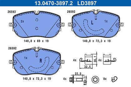 Bremsbelagsatz Ceramic vorne Mercedes