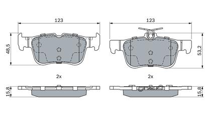 Bremsbelagsatz hinten Ford