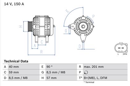 Generator 14V 150A