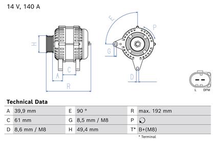 Generator 14V 140A