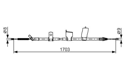 Seilzug, Feststellbremse 1.703mm