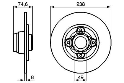 Bremsscheibe hinten Renault