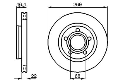 Bremsscheibe belüftet hinten Audi