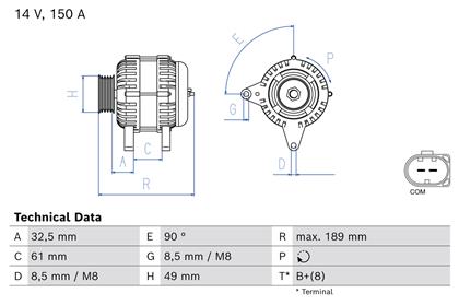 Generator 14V 150A