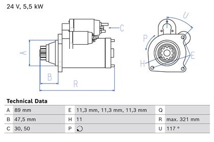 Starter 24V 5.5kW
