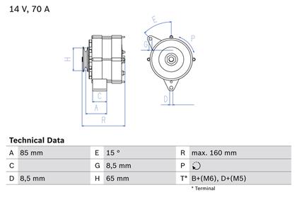 Generator 14V 70A