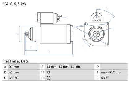 Starter 24V 5.5kW