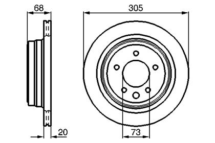 Bremsscheibe belüftet hinten