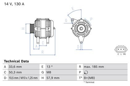 Generator 14V 130A