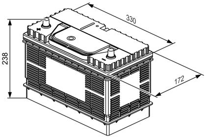 Batterie 12V 105Ah 800A SLI