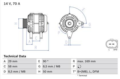 Generator 14V 70A
