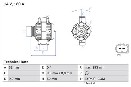 Generator 14V 180A