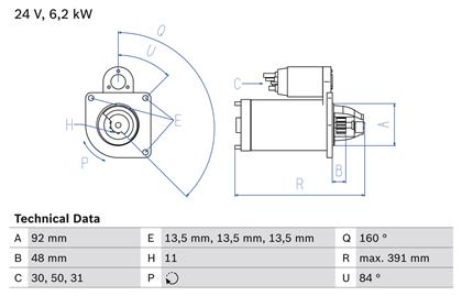 Starter 24V 6.2kW