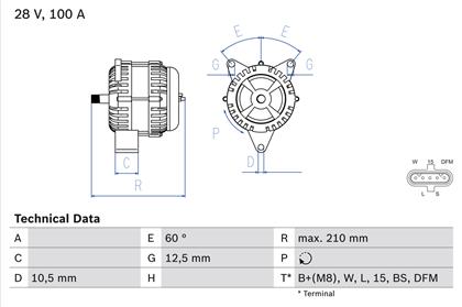 Generator 28V 100A