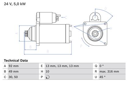 Starter 24V 5kW
