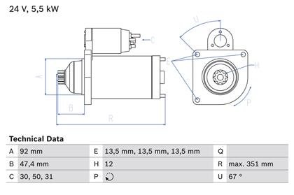 Starter 24V 5.5kW