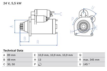 Starter 24V 5.5kW