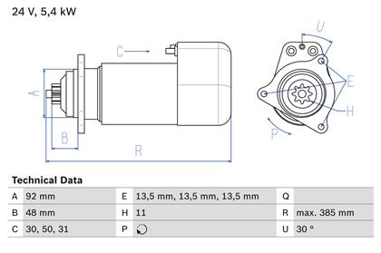 Starter 24V 5.4kW