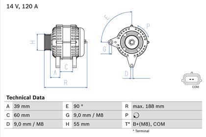 Generator 14V 120A