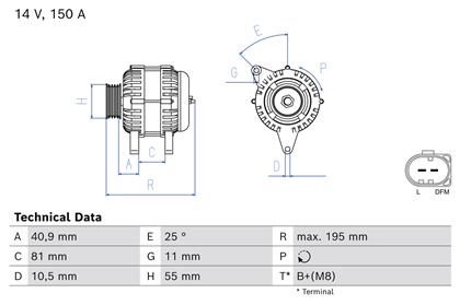 Generator 14V 150A