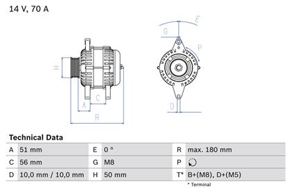 Generator 14V 70A