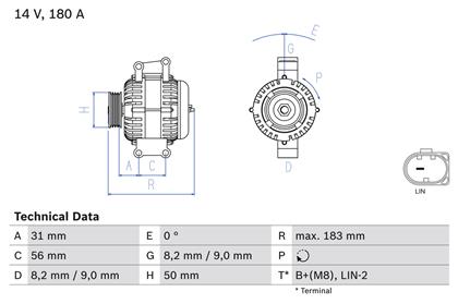 Generator 14V 180A