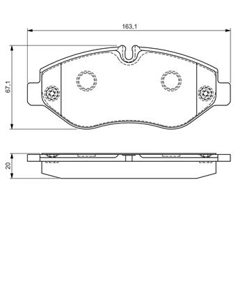 Bremsbelagsatz vorne Iveco
