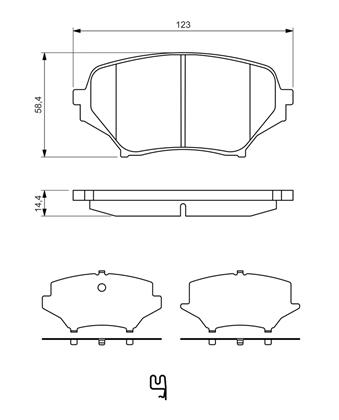 Bremsbelagsatz vorne Mazda
