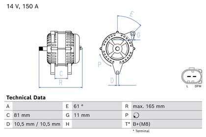 Generator 14V 150A