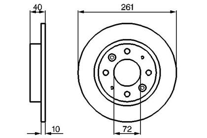 Bremsscheibe hinten Kia