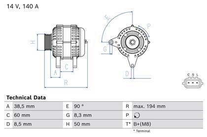 Generator 14V 140A