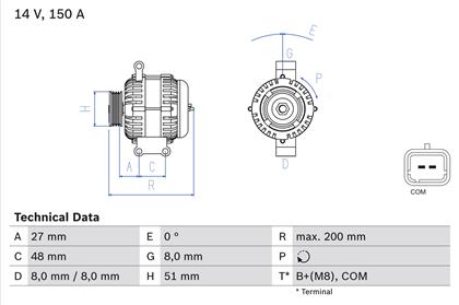 Generator 14V 150A